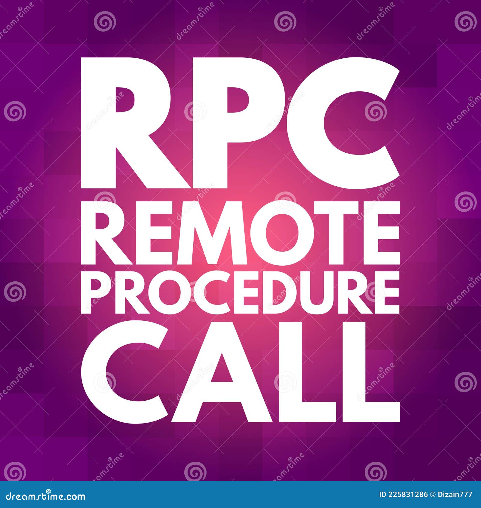 rpc - remote procedure call acronym, technology concept background