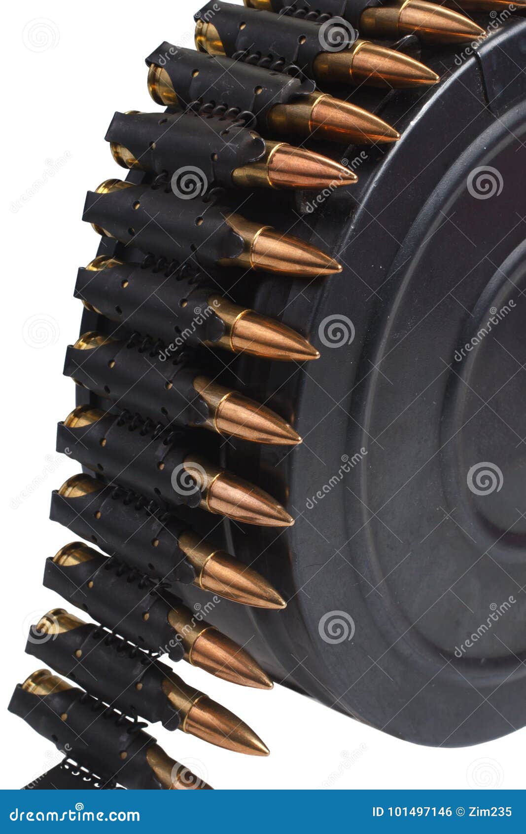 rpd-44 round ammunition box with machine-gun belt