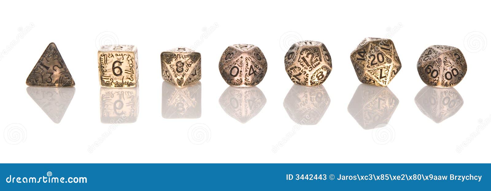 RPG dice set stock image. Image of game, k100, playing 3442443