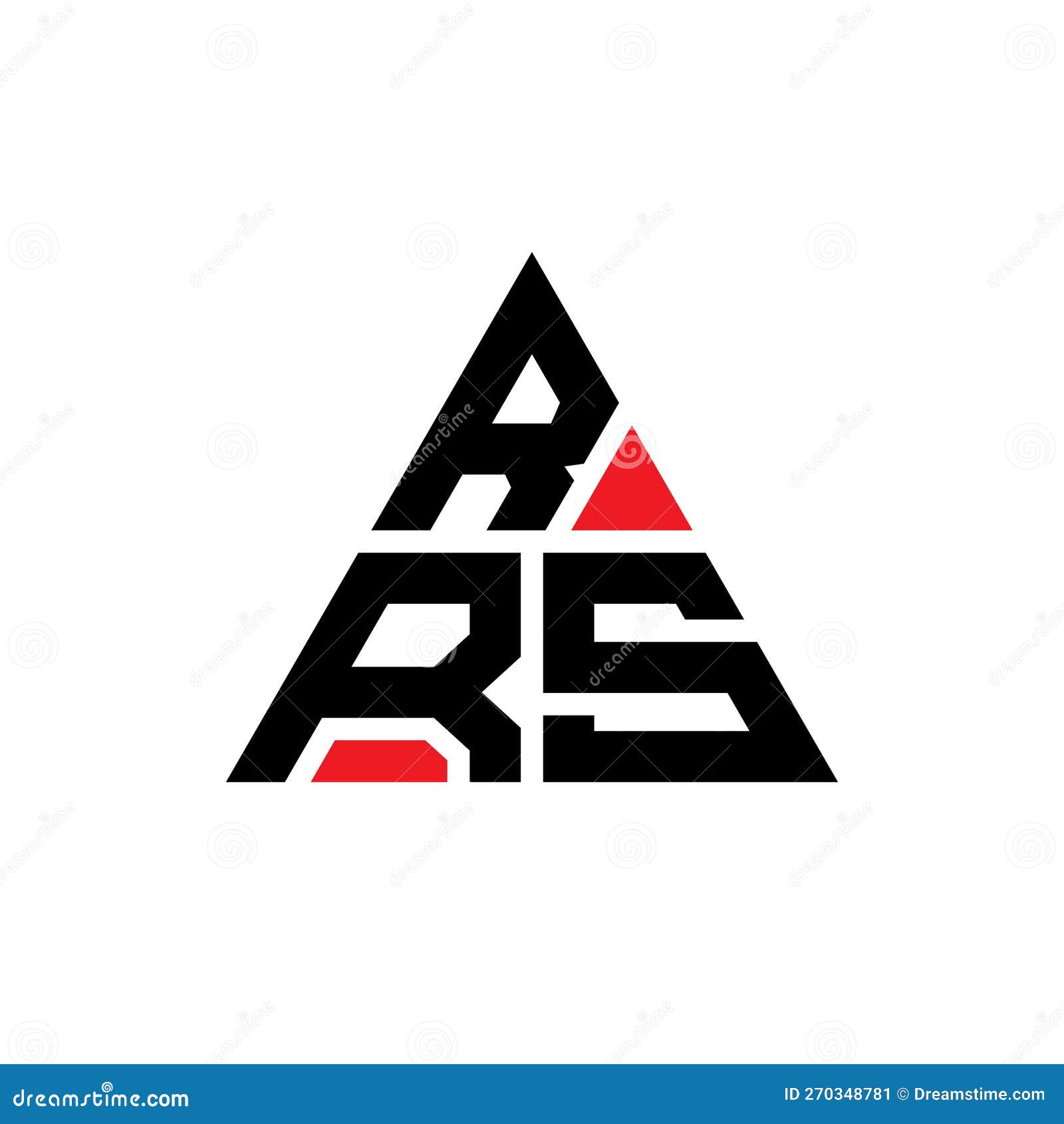 rrs triangle letter logo  with triangle . rrs triangle logo  monogram. rrs triangle  logo template with red