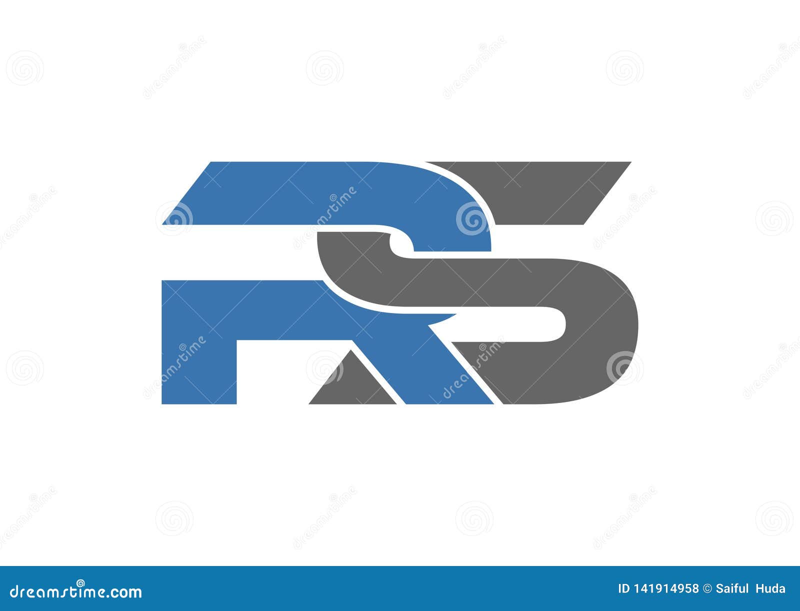 Rs Simple Logo Images Vector Stock Vector Illustration Of Concept