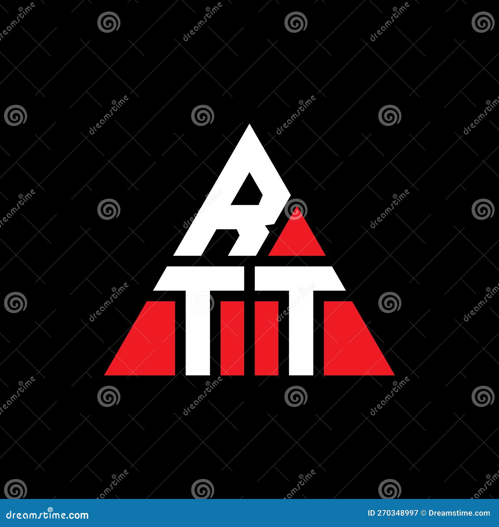 rtt triangle letter logo  with triangle . rtt triangle logo  monogram. rtt triangle  logo template with red