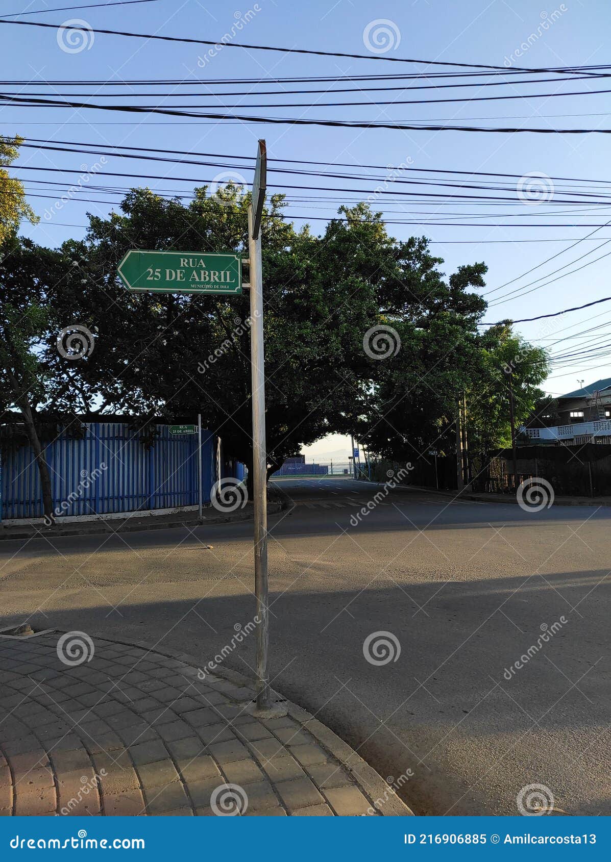 rua 25 de abril - street signboard in dili.