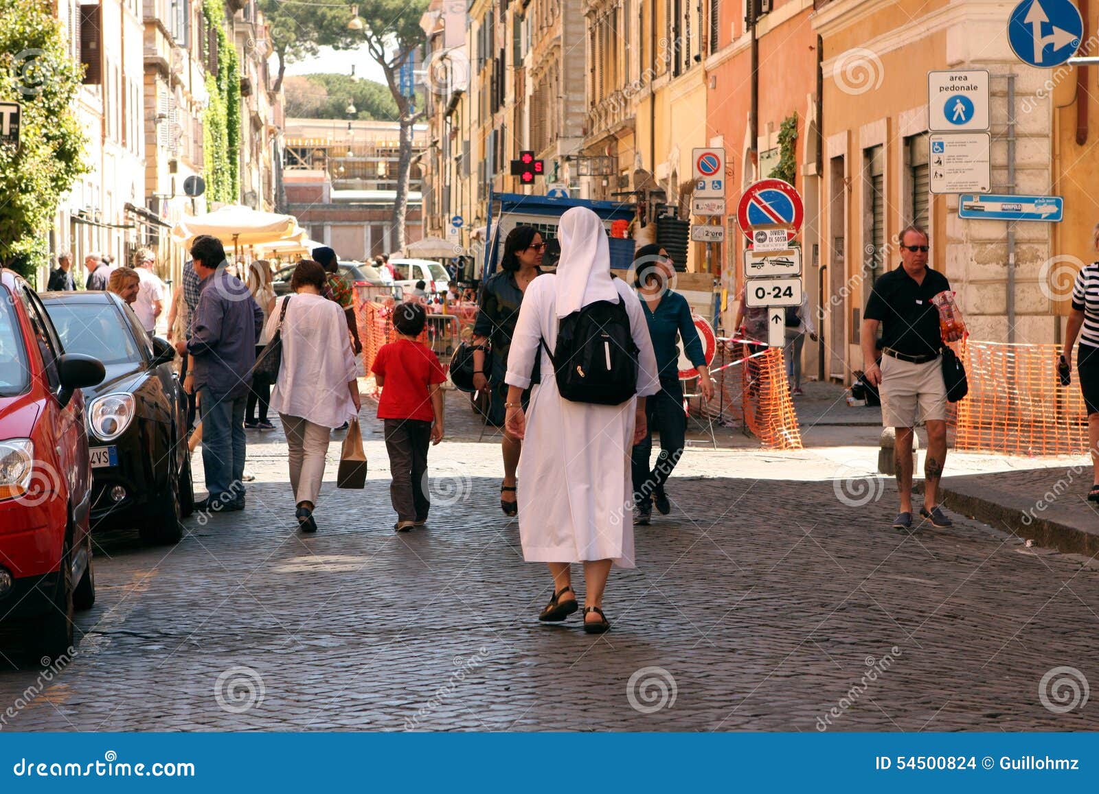 Rua de Roma Itália. Rua de Roma em Itália Borgo Pio