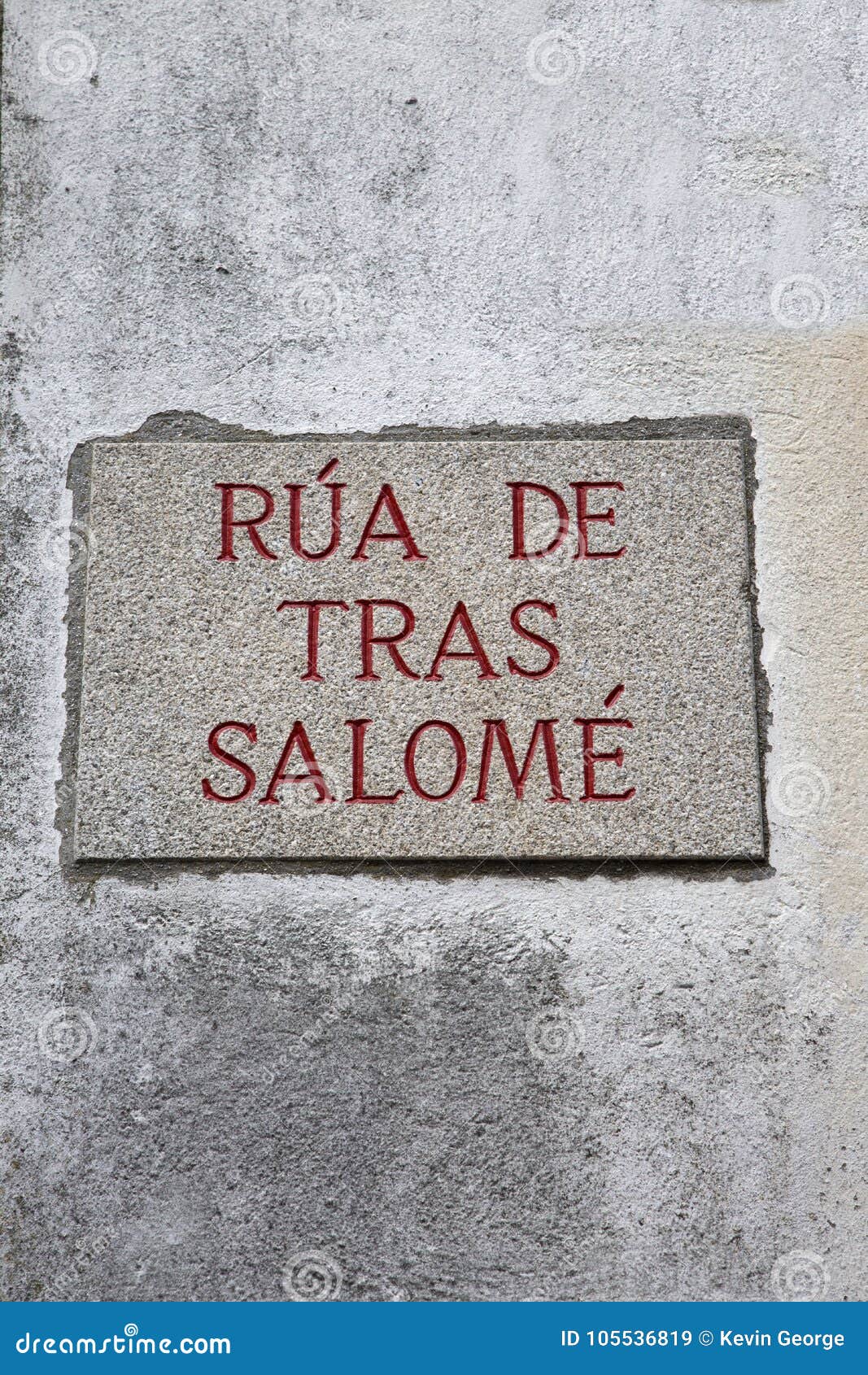 rua de tras salome street sign, santiago de compostela