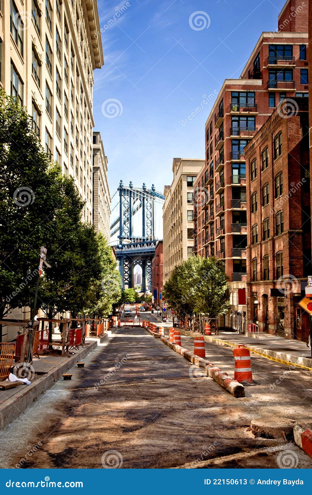 Rua De Washington, Brooklyn, New York Imagem de Stock Imagem de ponte