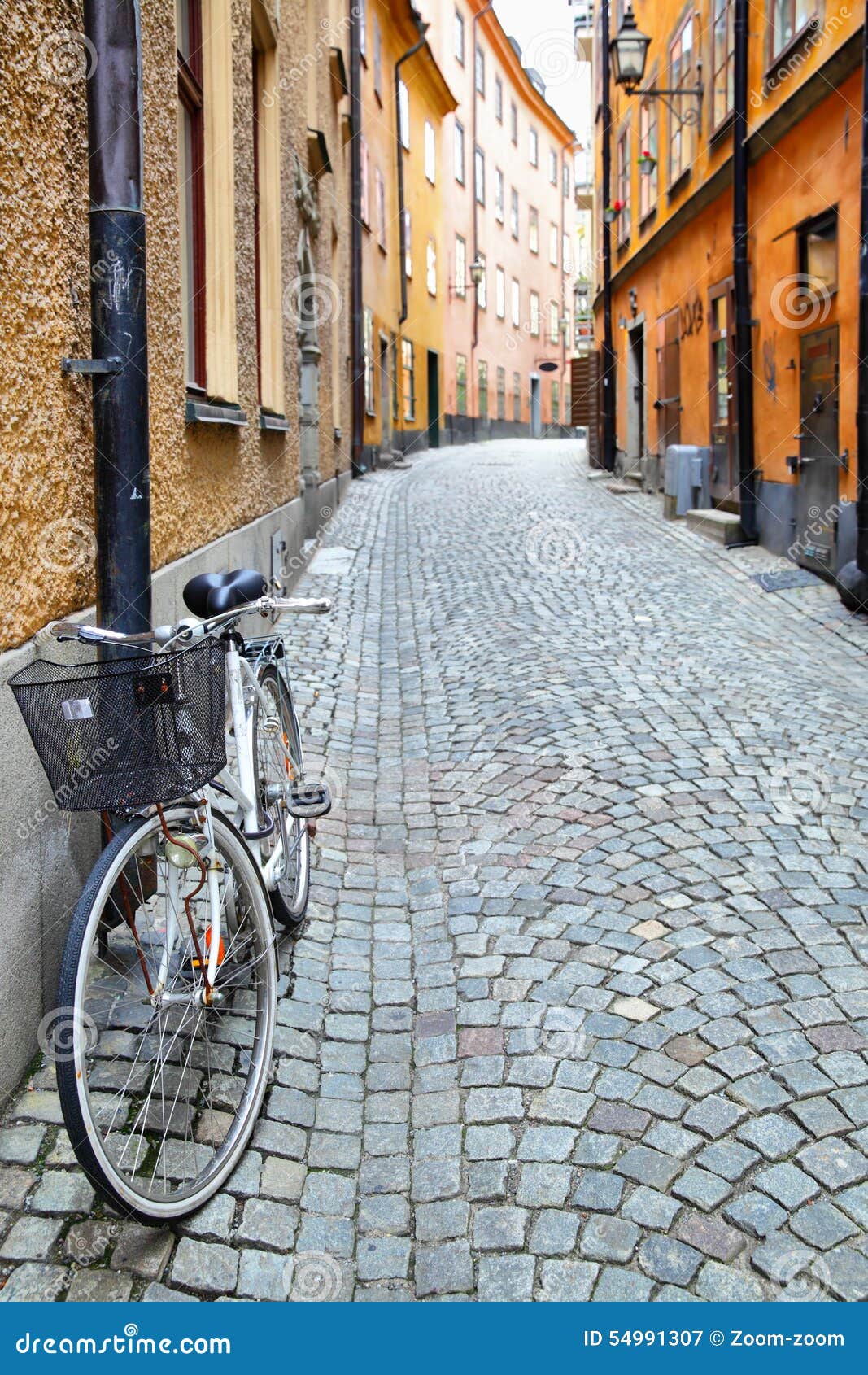 Rua em Éstocolmo. Rua velha em Éstocolmo, Suécia