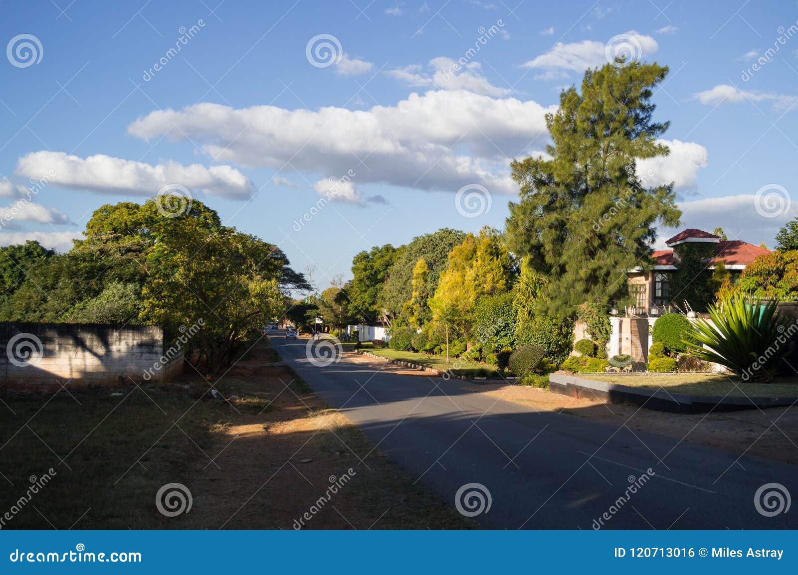 Rua Residencial, Kabulonga, Florestas, Lusaka, Zâmbia Imagem de