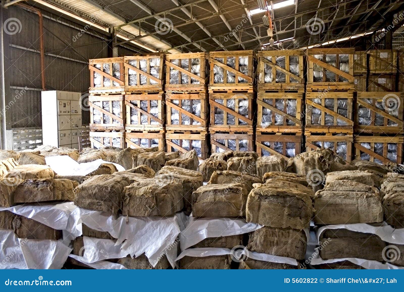 Rubber Bales In Warehouse Stock Photography Image 5602822