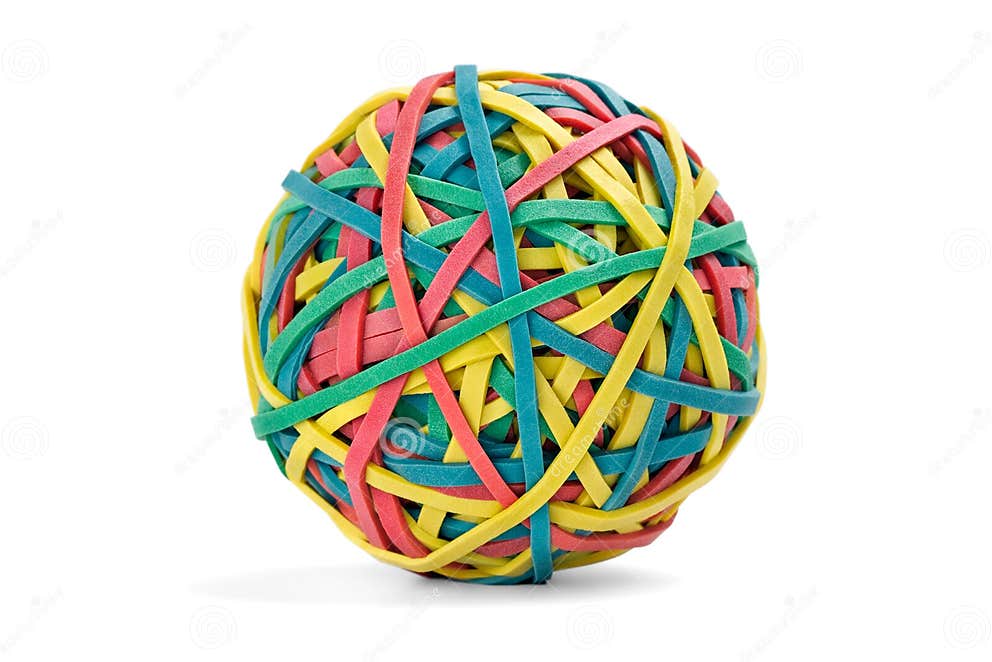 Rubber band ball stock image. Image of multicolored, white 11662807
