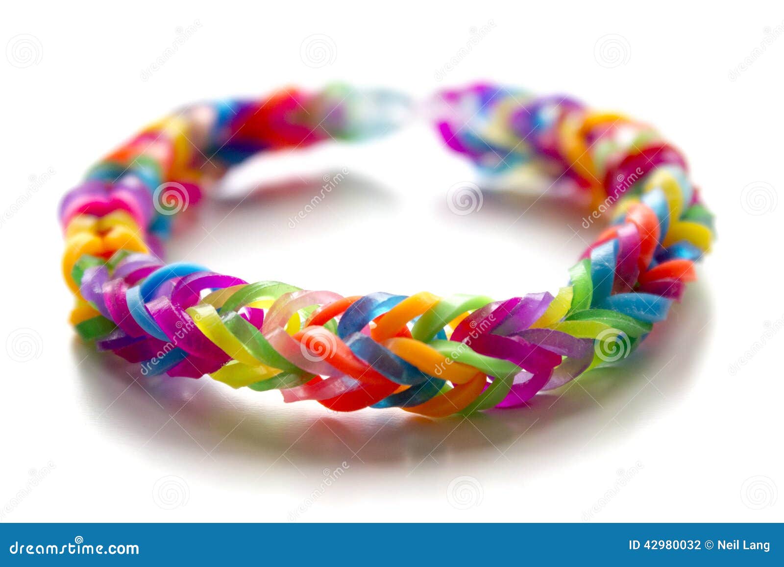 Rubber Band Bracelet in Fish Tail Style Stock Photo - Image of aqua, band:  42980032