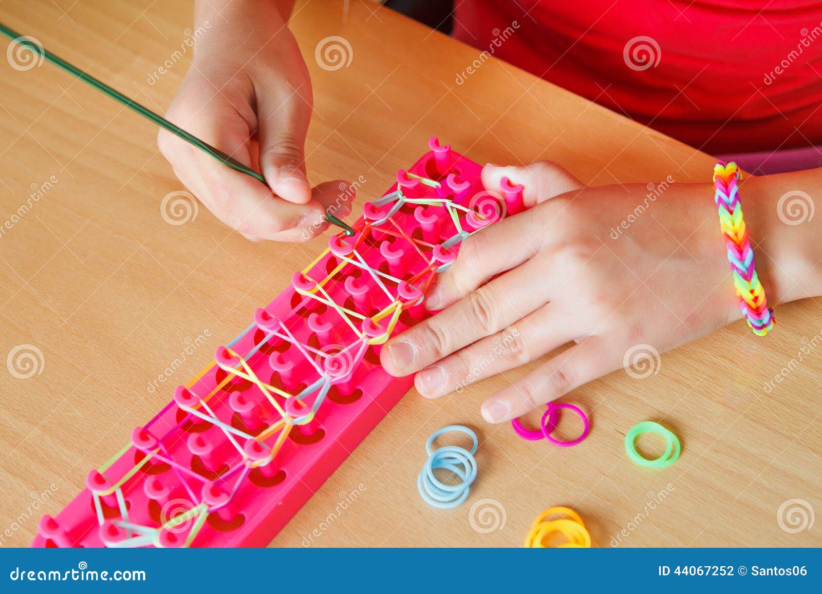 Rubber band bracelet stock photo. Image of black, band 44067252