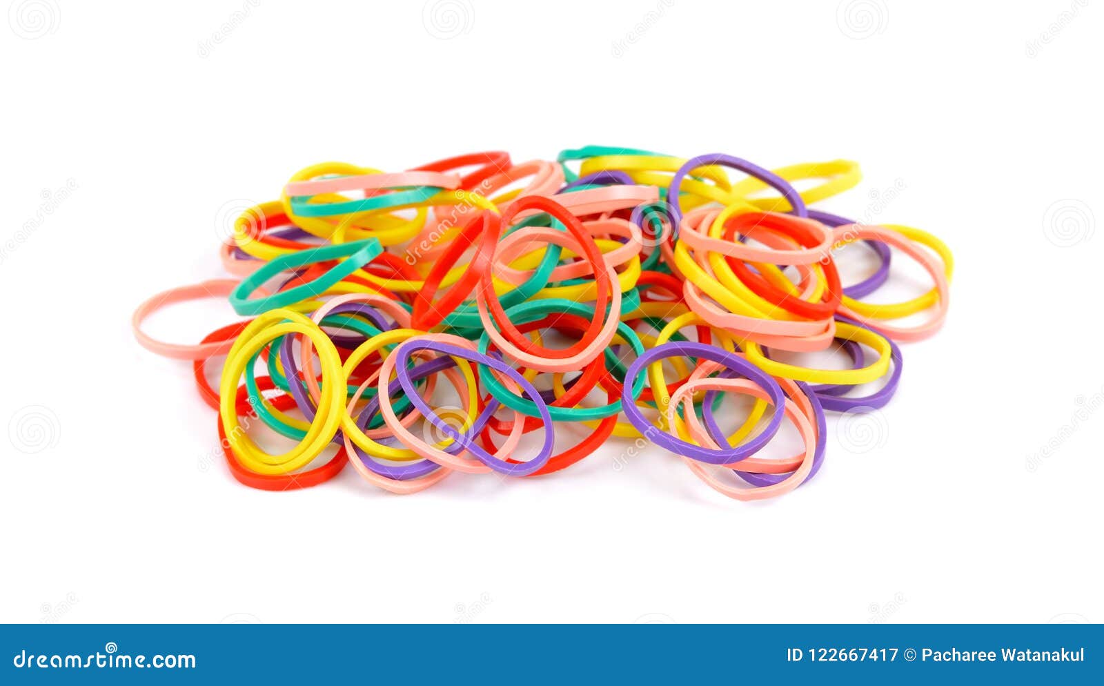 Rubber Band Colors on a White Background Stock Image - Image of round ...