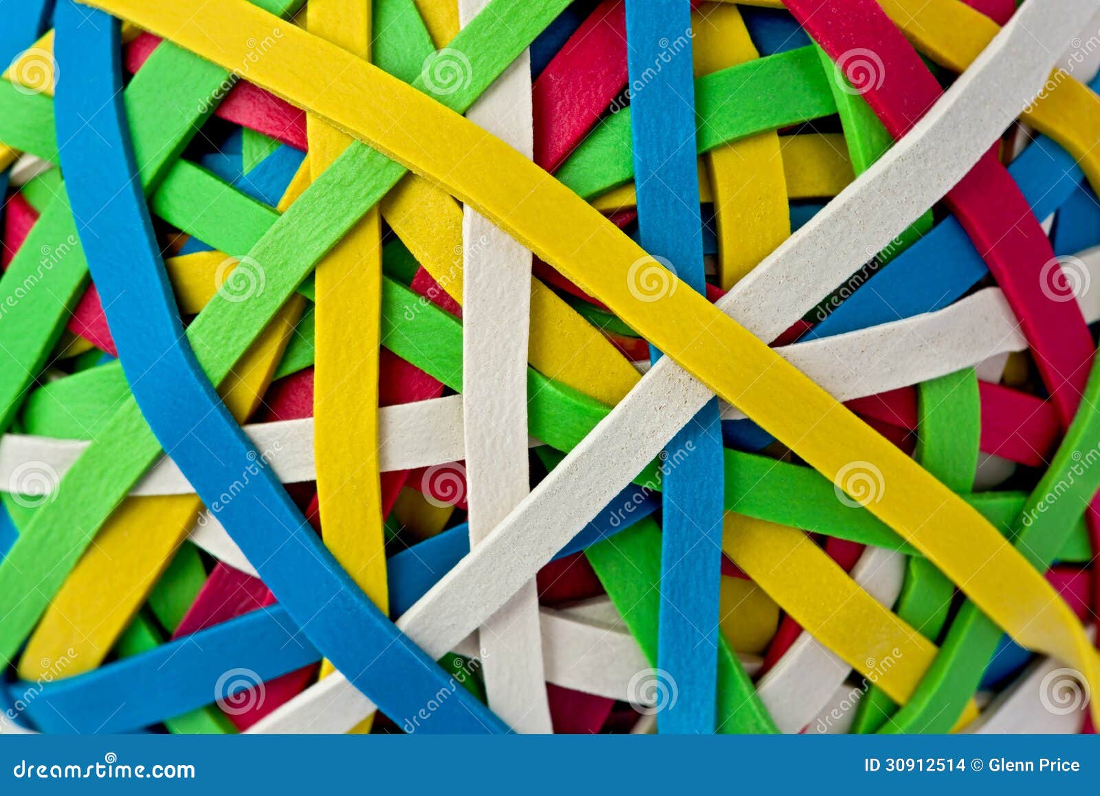 The colored rubber bands stock photo. Image of texture - 122604176