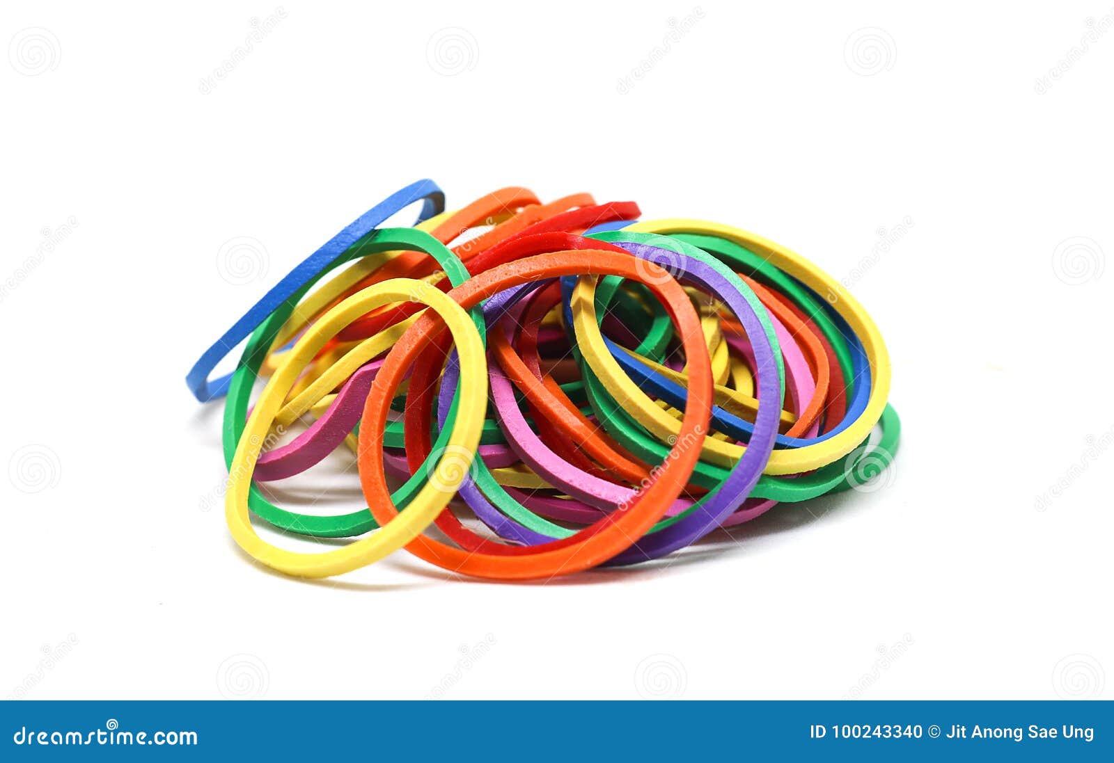 Baars Smash Bijdragen Rubber Bands on White Background. Stock Photo - Image of bands, exercise:  100243340