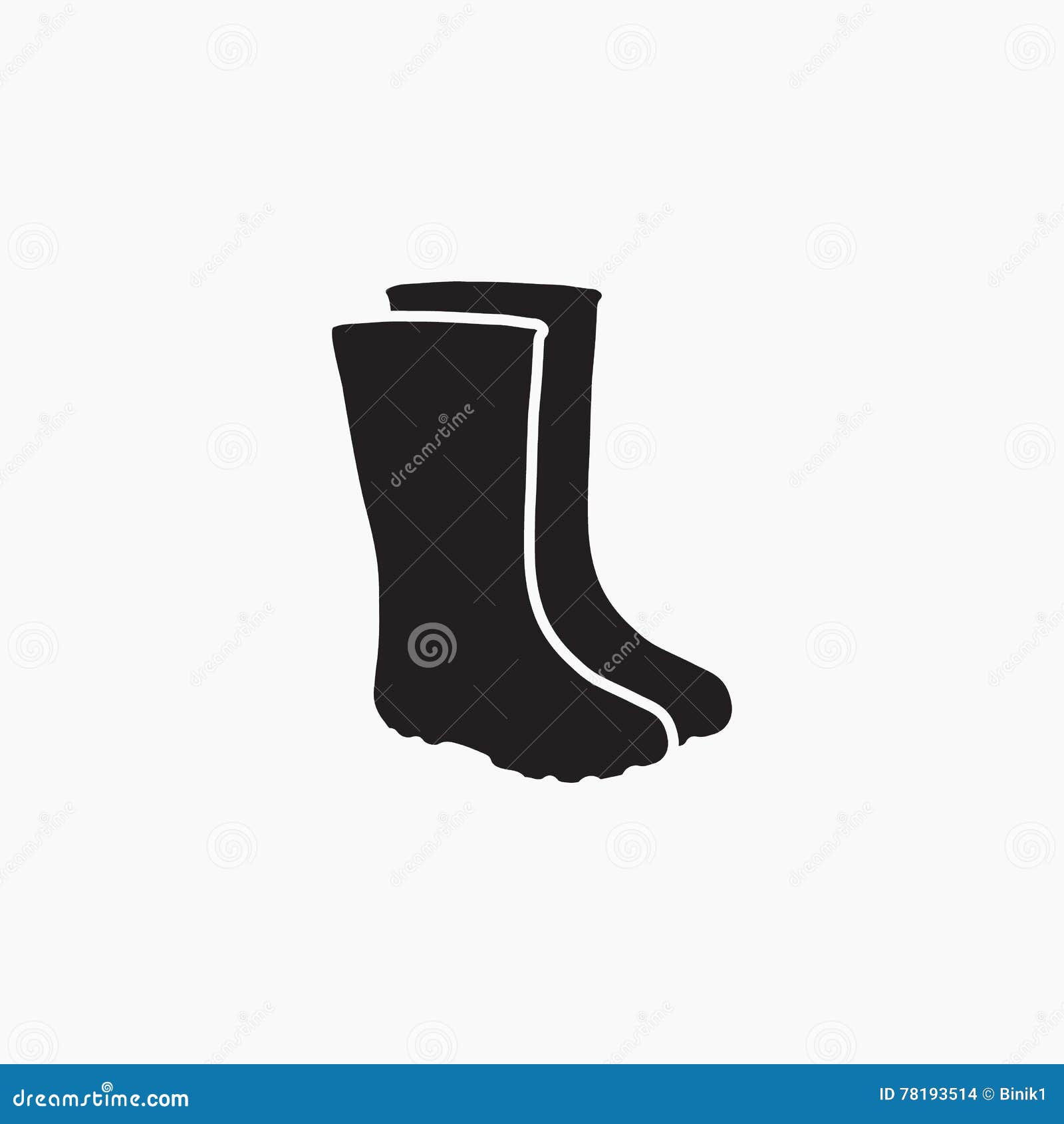 Rubber boot icon stock vector. Illustration of modern - 78193514