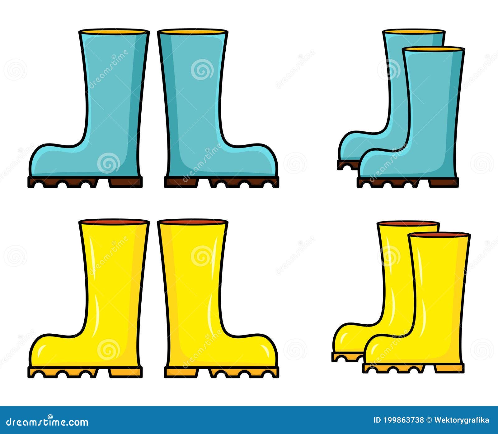 Wellington Boot Silhouette Illustration Isolated On White Background ...