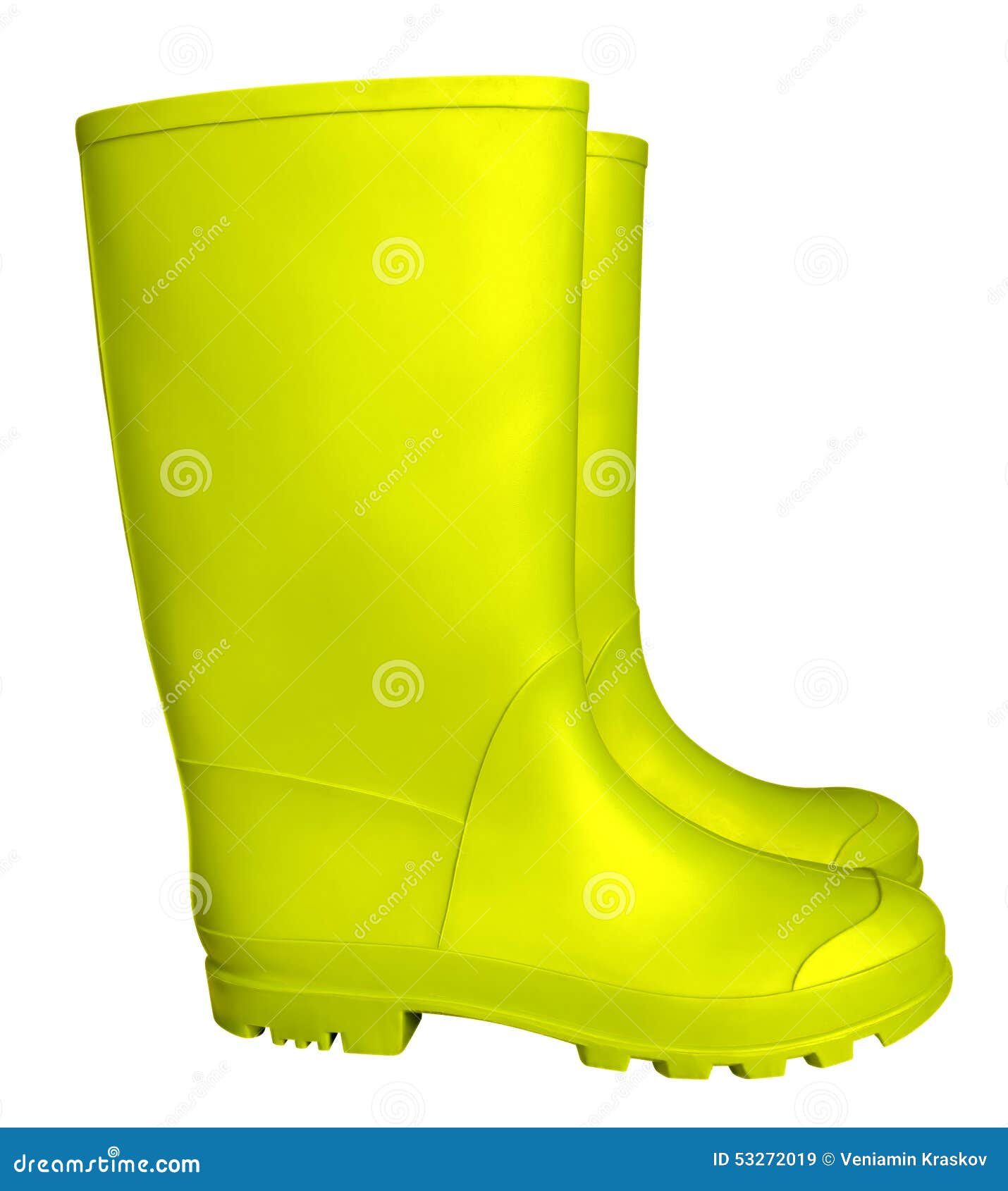 Rubber boots yellow stock image. Image of gumboots 53272019