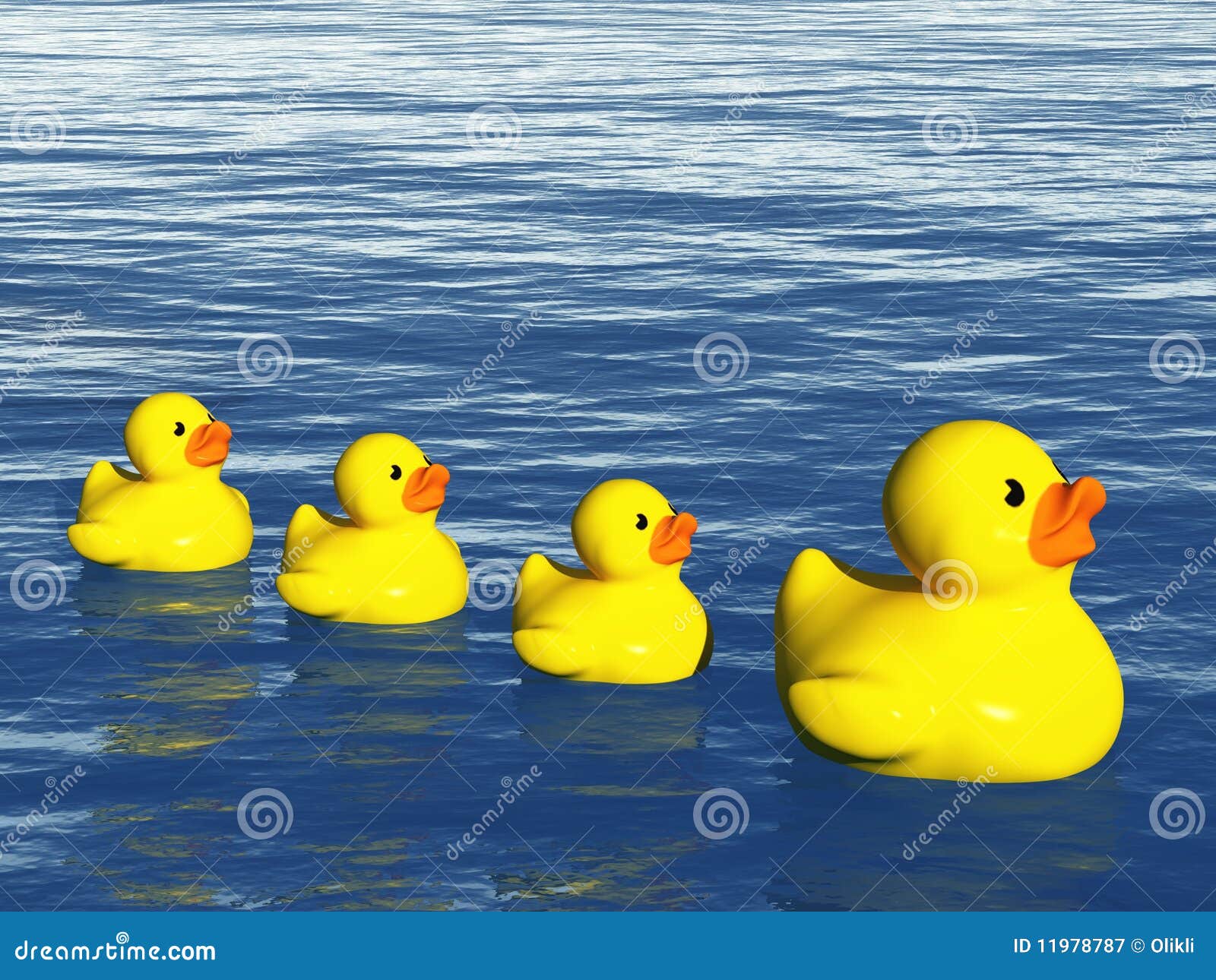 Rubber Duck Family On The Ocean Stock Illustration Image 11978787