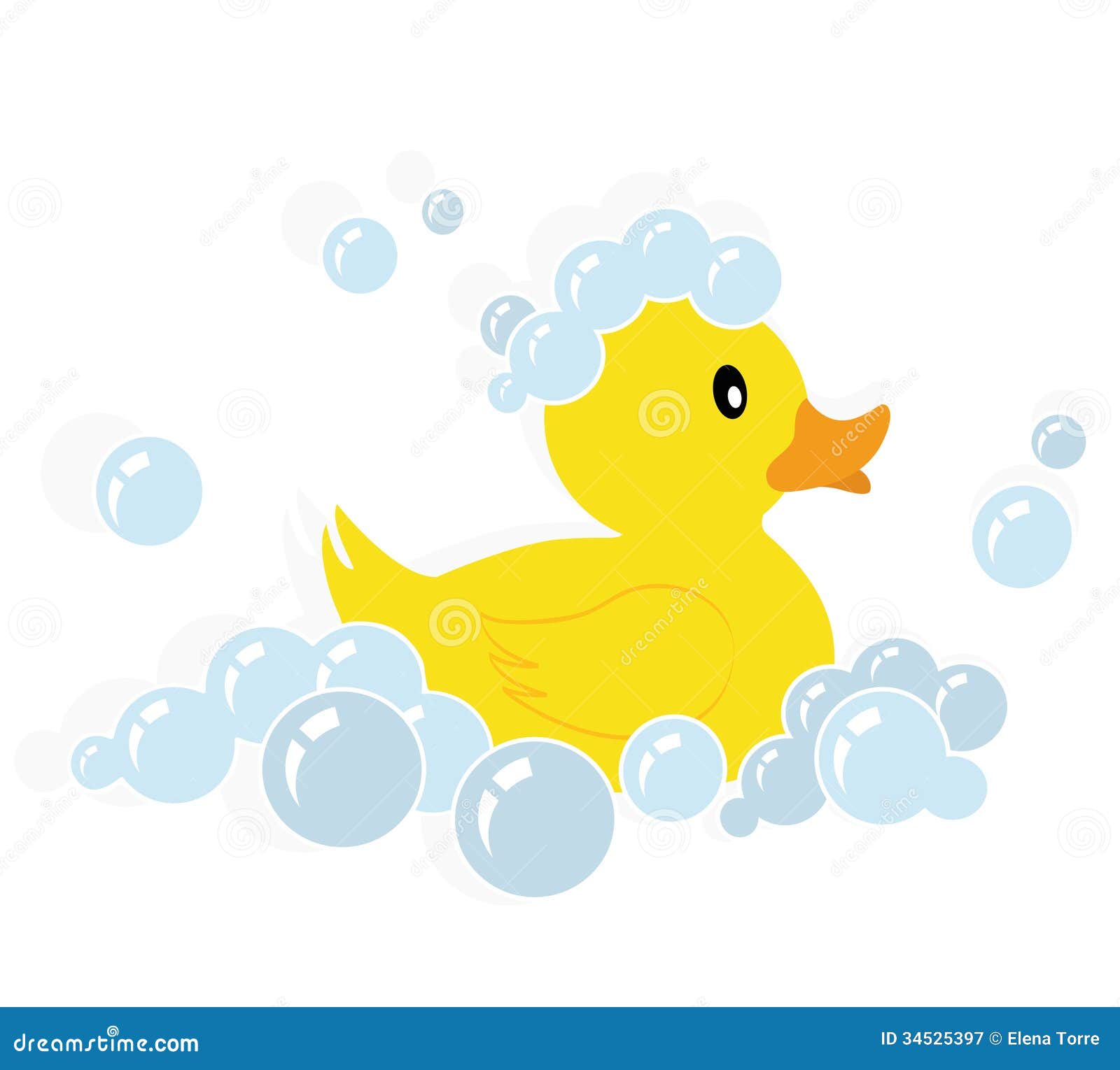 Rubber duck vector stock vector. Image of duckling, play - 34525397