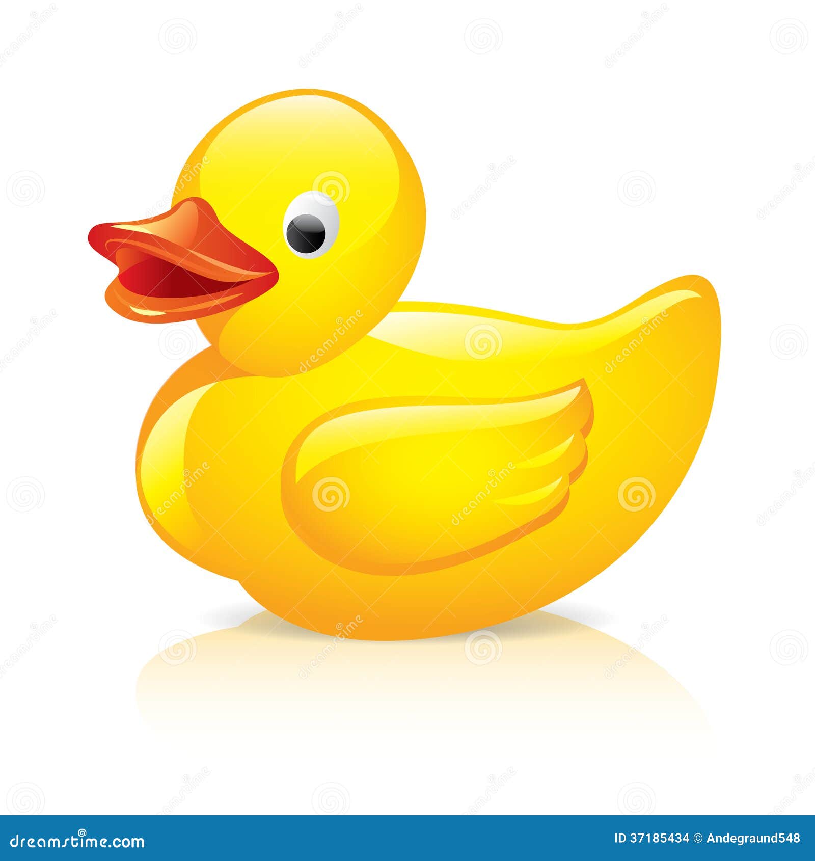 Rubber Duck Vector Illustration Stock Vector