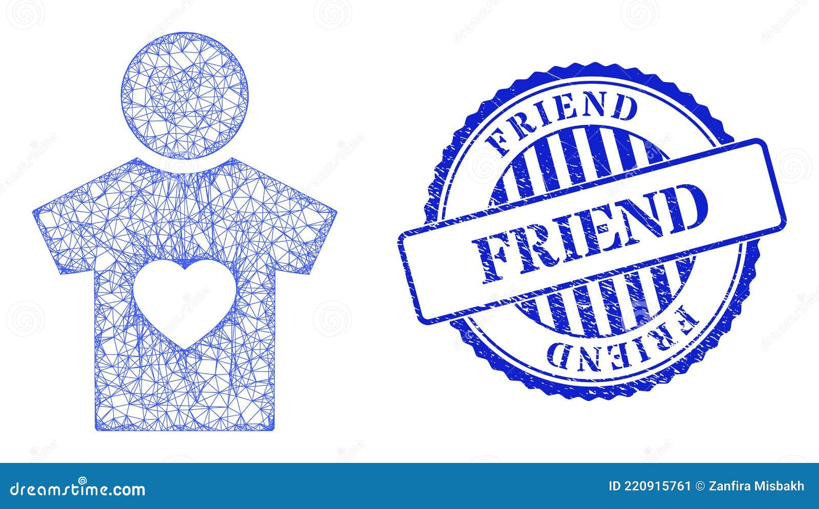 rubber friend badge and net boyfriend mesh