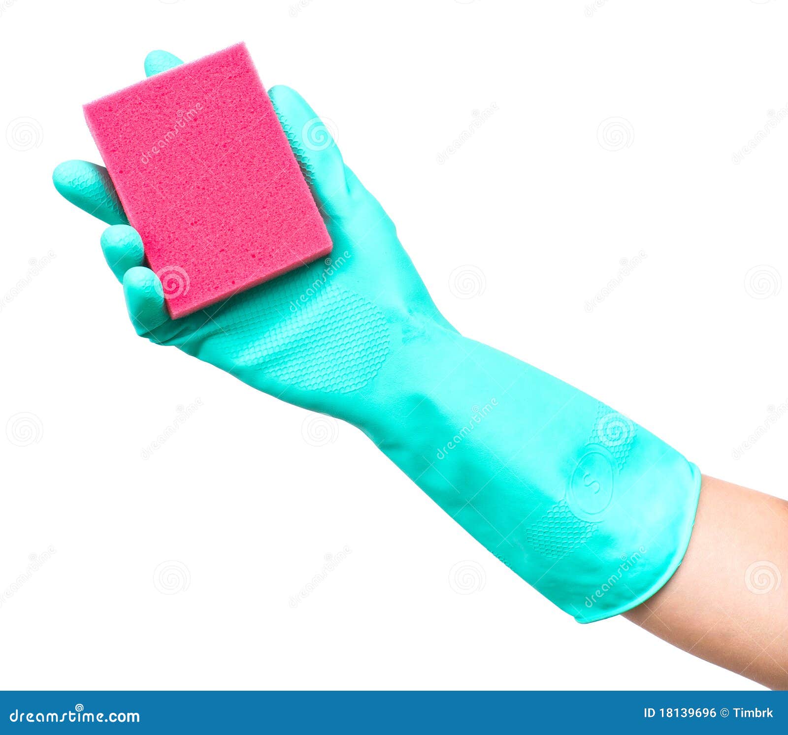 Rubber glove with sponge stock photo. Image of green 18139696