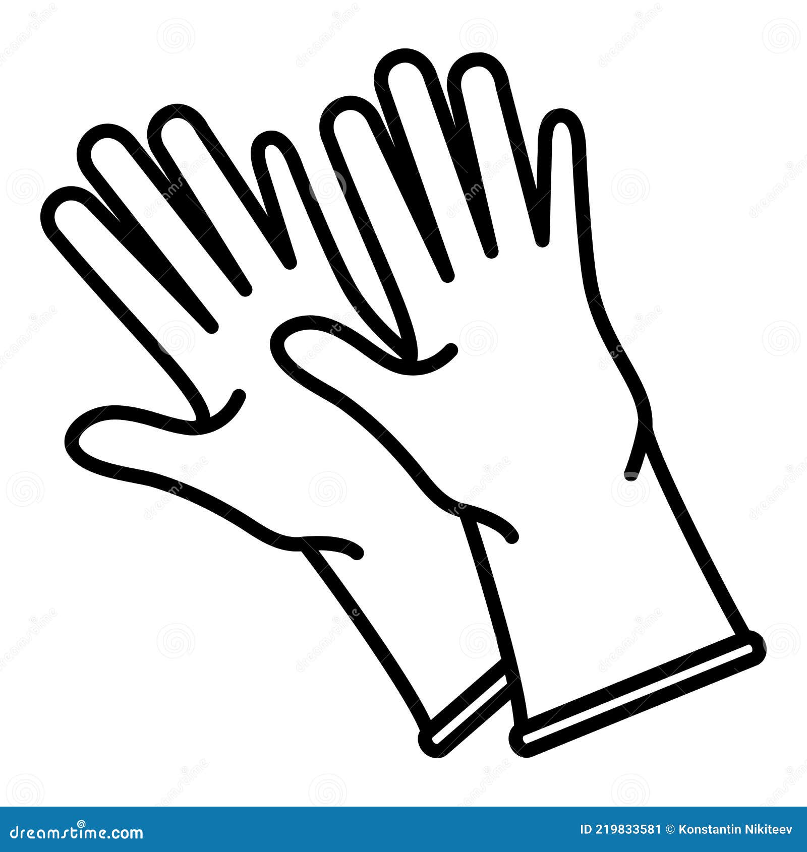 Rubber Gloves Icon on White Background Stock Vector - Illustration of ...
