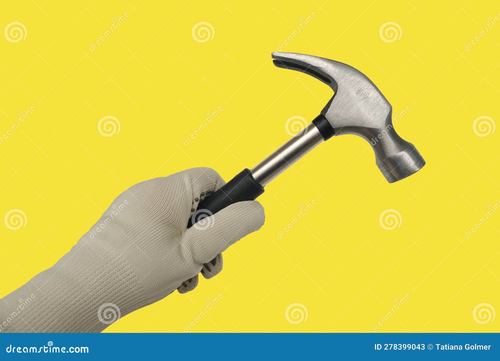 Rubberhandled Hammer with Nail Puller, Round Head for Fine Work in