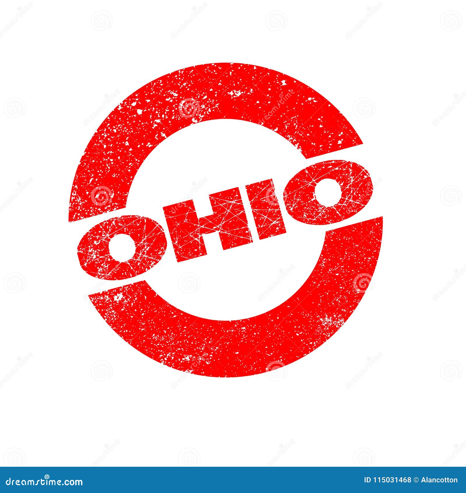Rubber Ink Stamp Ohio stock vector. Illustration of ohio 115031468
