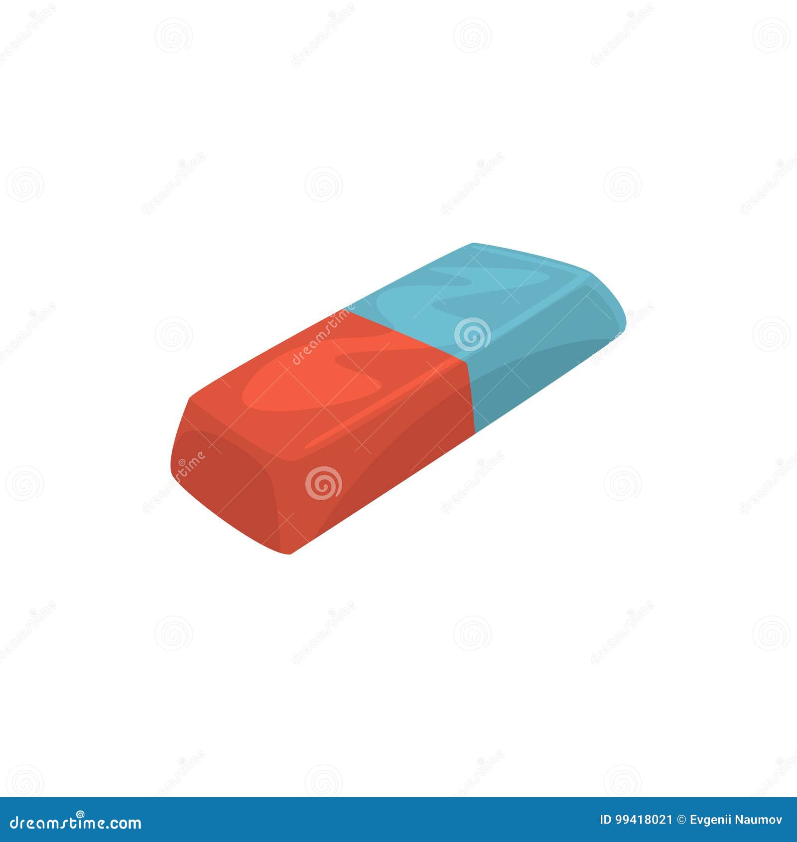 Rubber Pencil Eraser, Office Tool Cartoon Vector Illustration Stock Vector Illustration of
