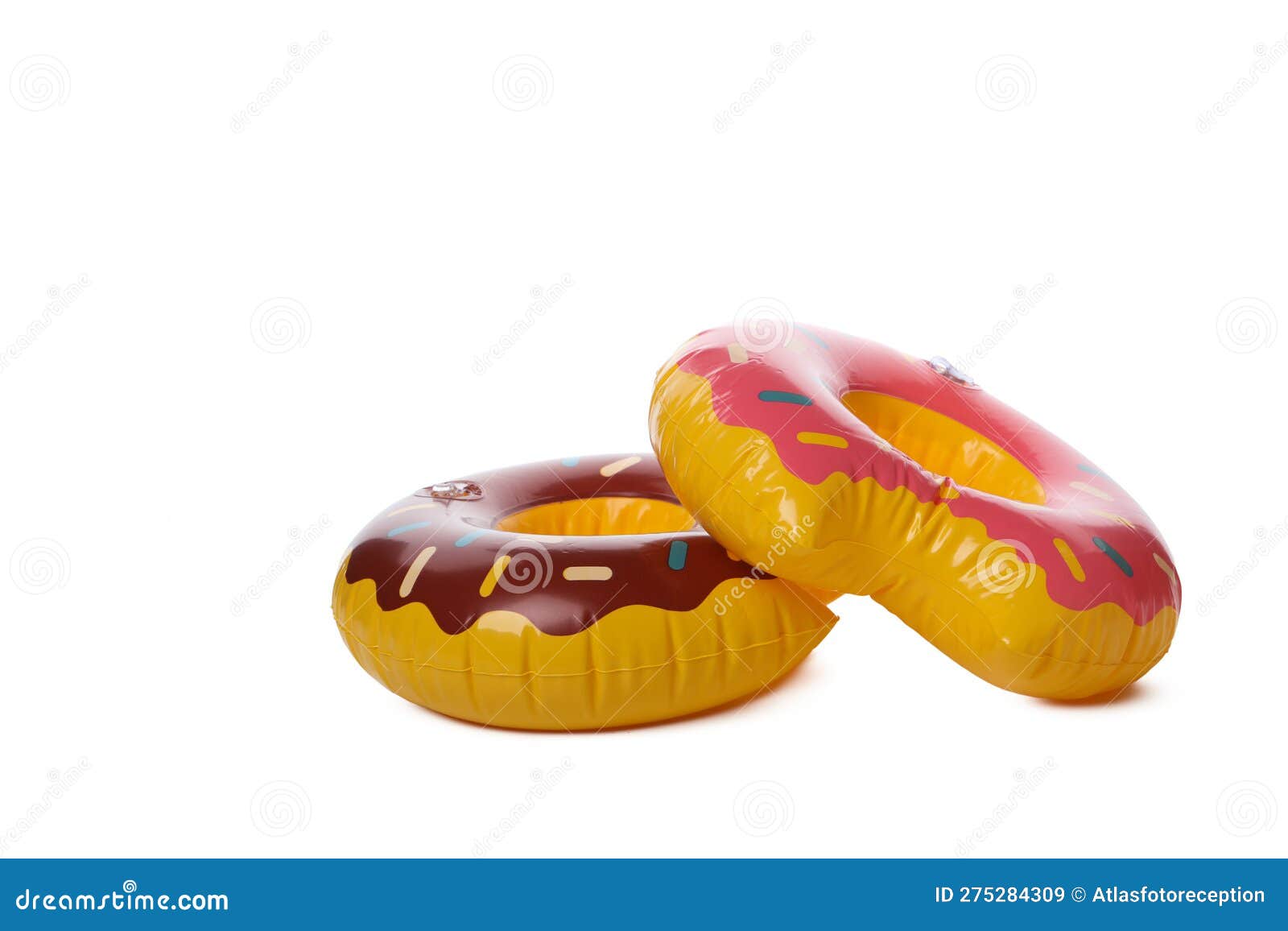 Rubber Ring Donuts Isolated on White Background Stock Image - Image of ...