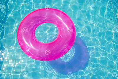 Rubber Ring in the Swimming Pool Stock Image - Image of inflatable ...