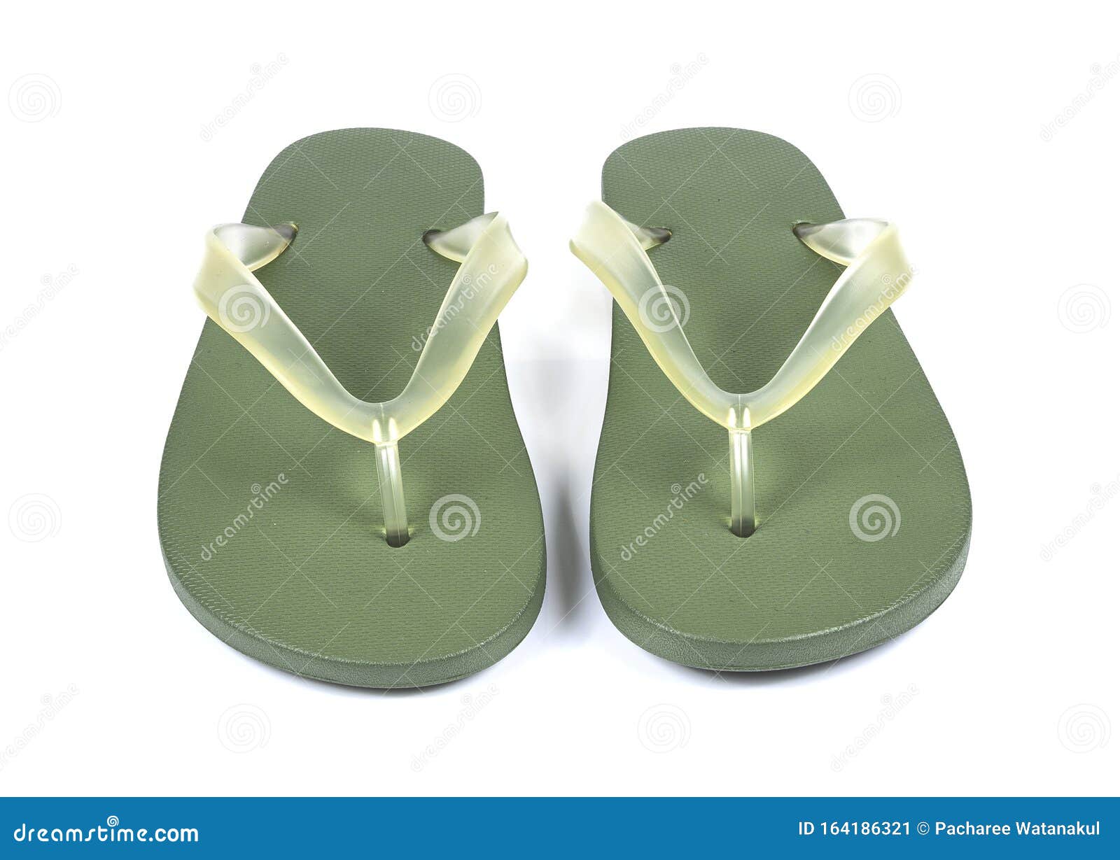 Rubber Slipper on White Isolated Background Stock Image - Image of ...