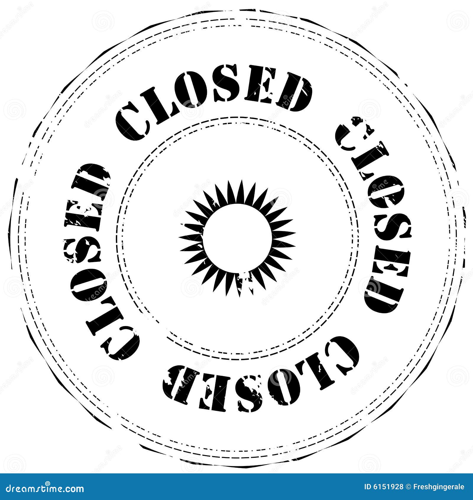 Rubber Stamp: Closed Picture. Image: 6151928