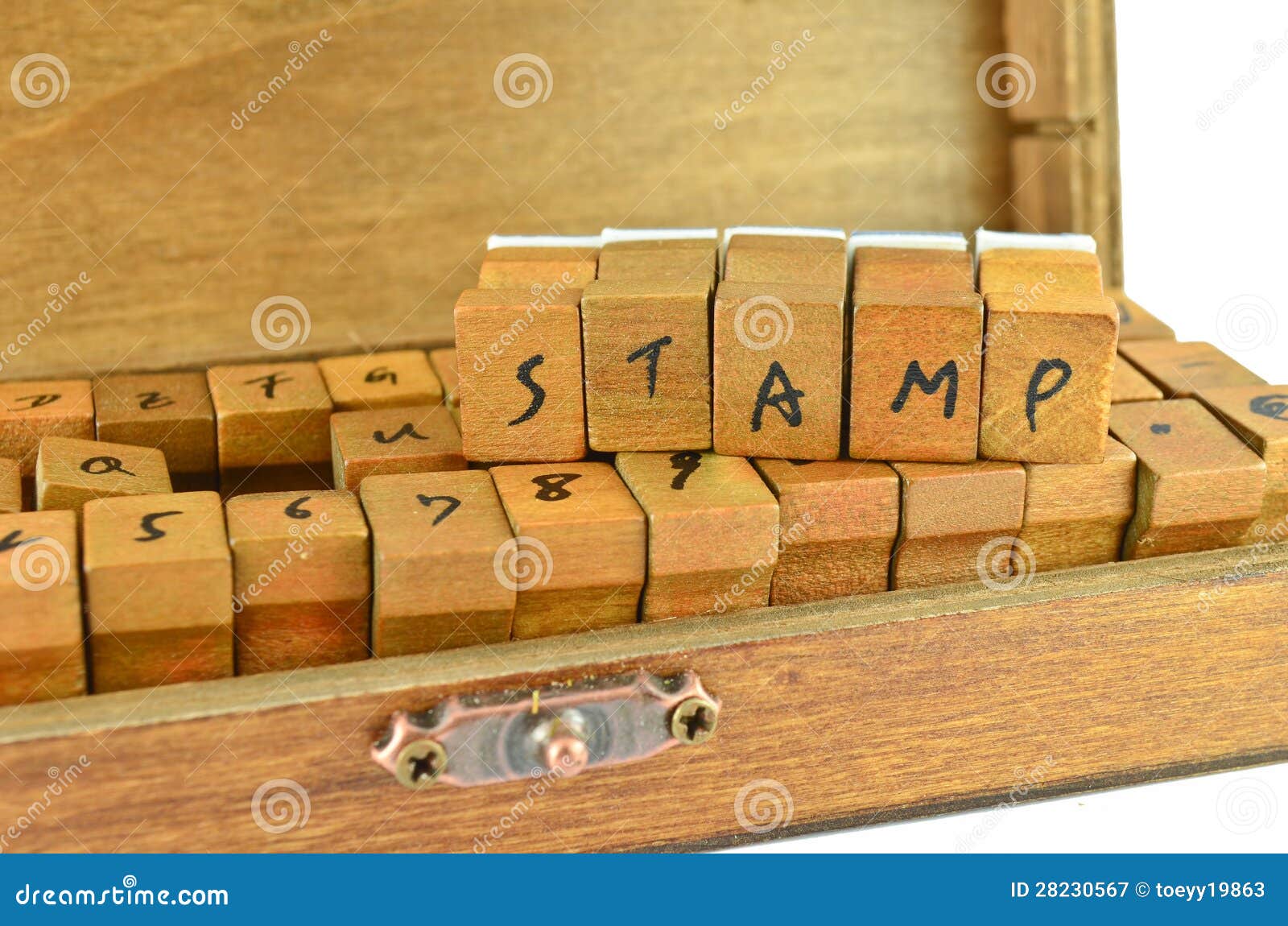 Rubber stamp made by wood stock image. Image of office 28230567