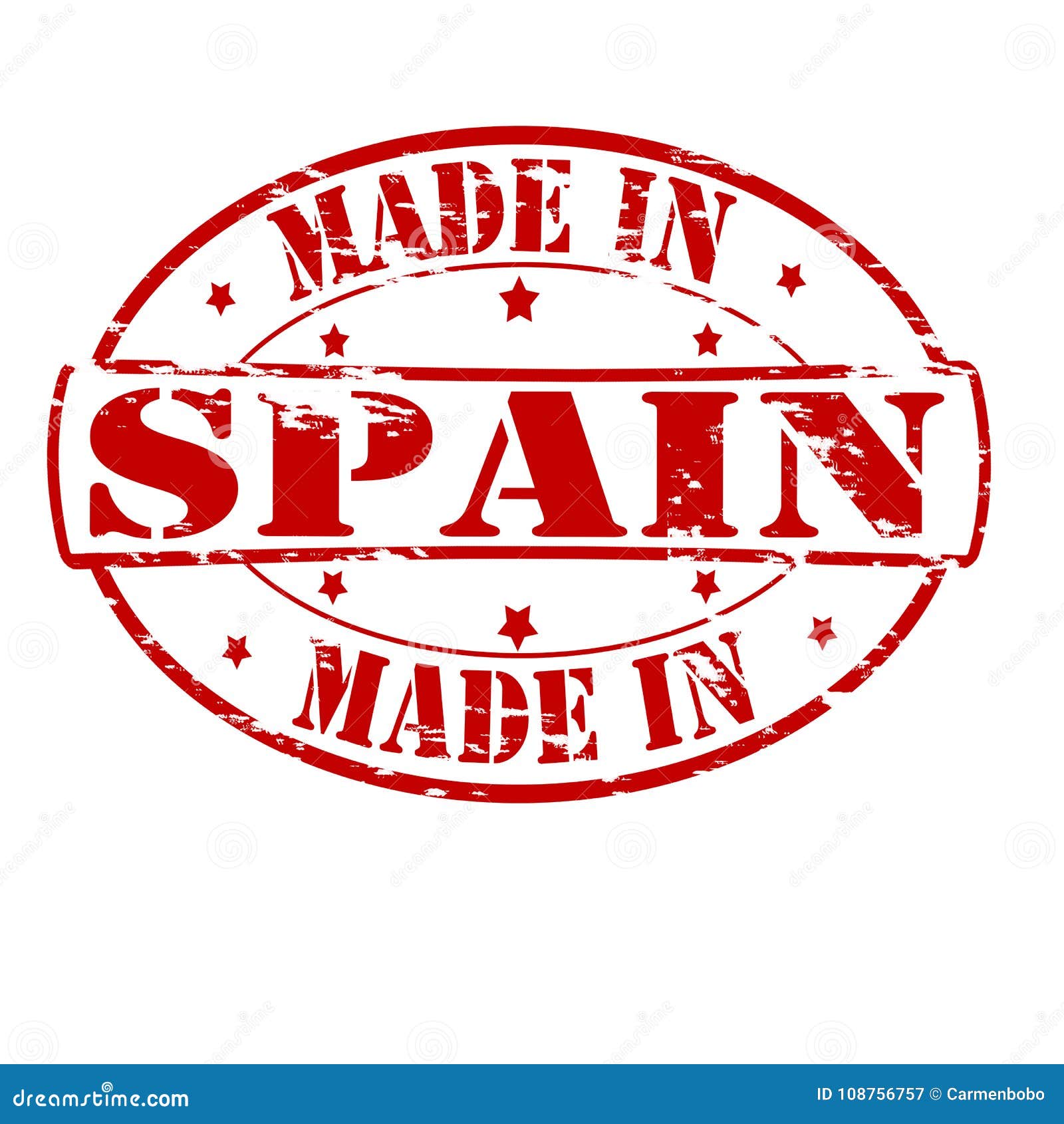 Made in Spain stock illustration. Illustration of grunge - 108756757