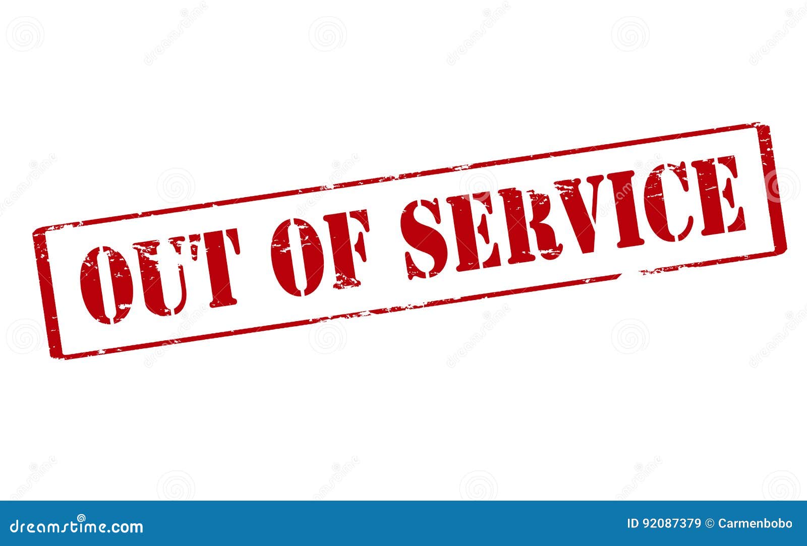 Out of service stock illustration. Illustration of symbol - 92087379
