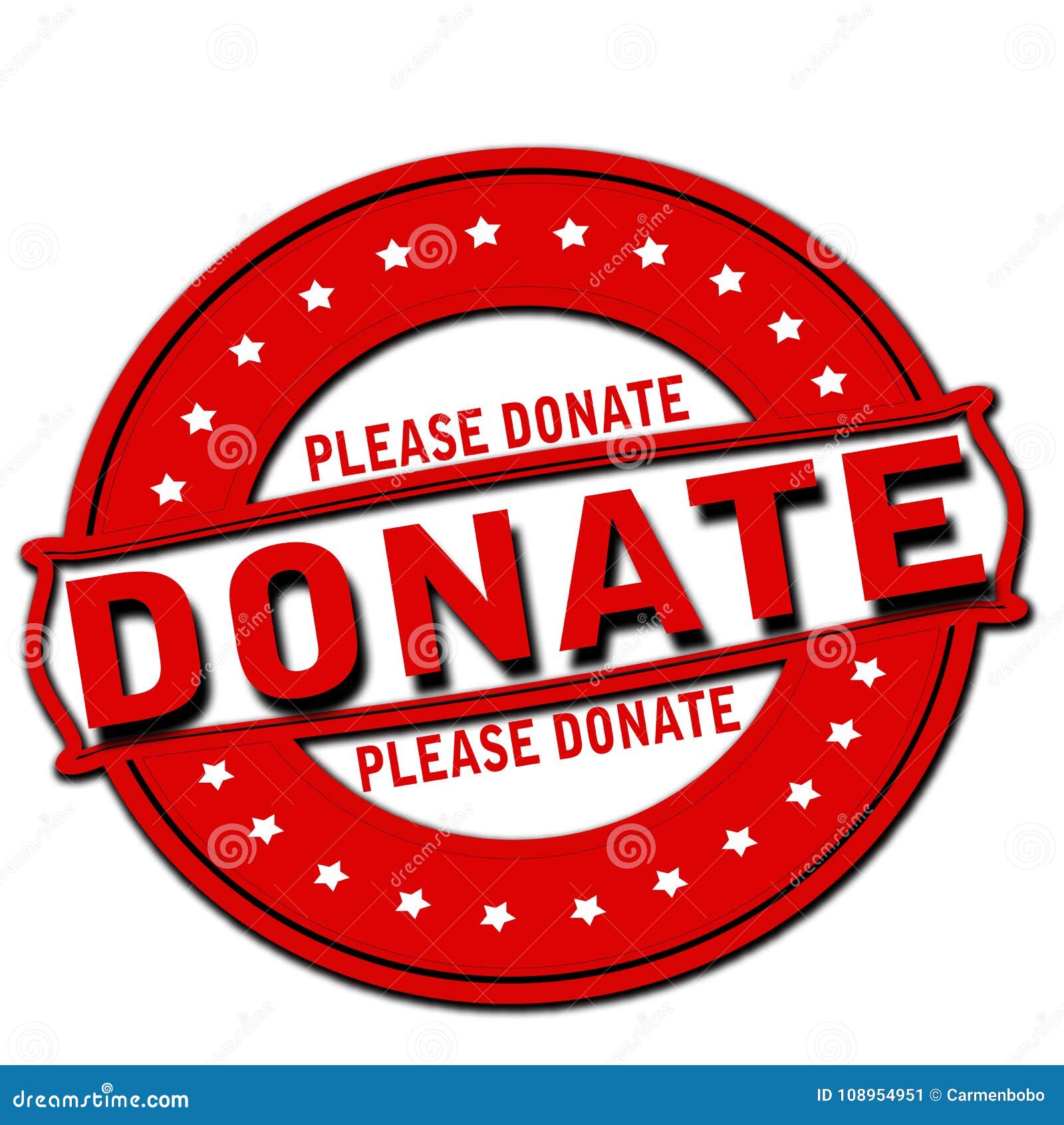 Please donate rubber stamp Royalty Free Vector Image