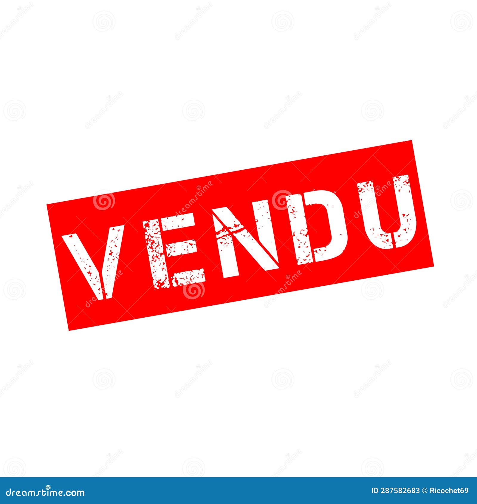 Rubber Stamp with Text Sold in French Language Stock Illustration Illustration of market, logo