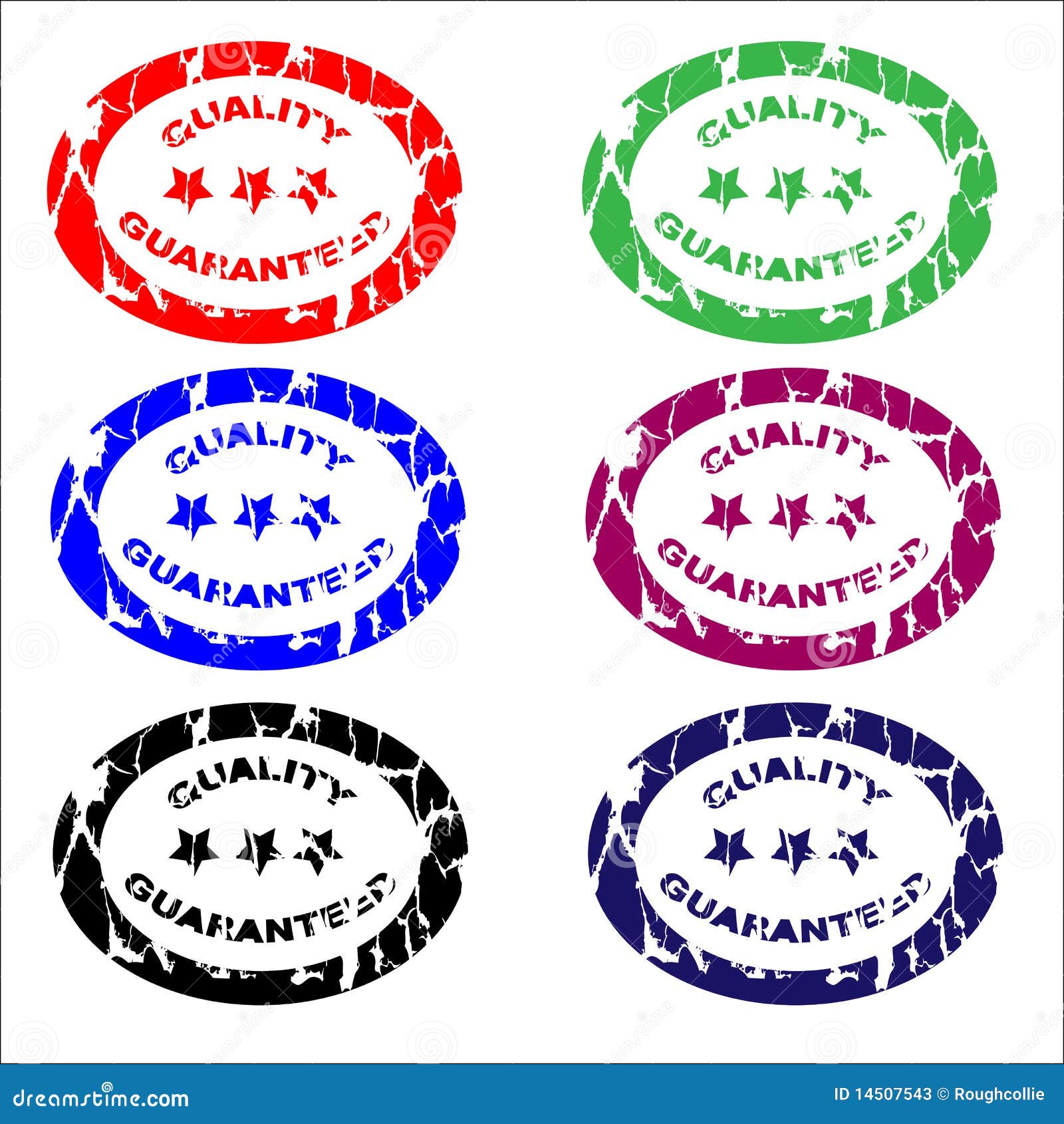 Rubber Stamps / Quality Guaranteed Stock Illustration Illustration of