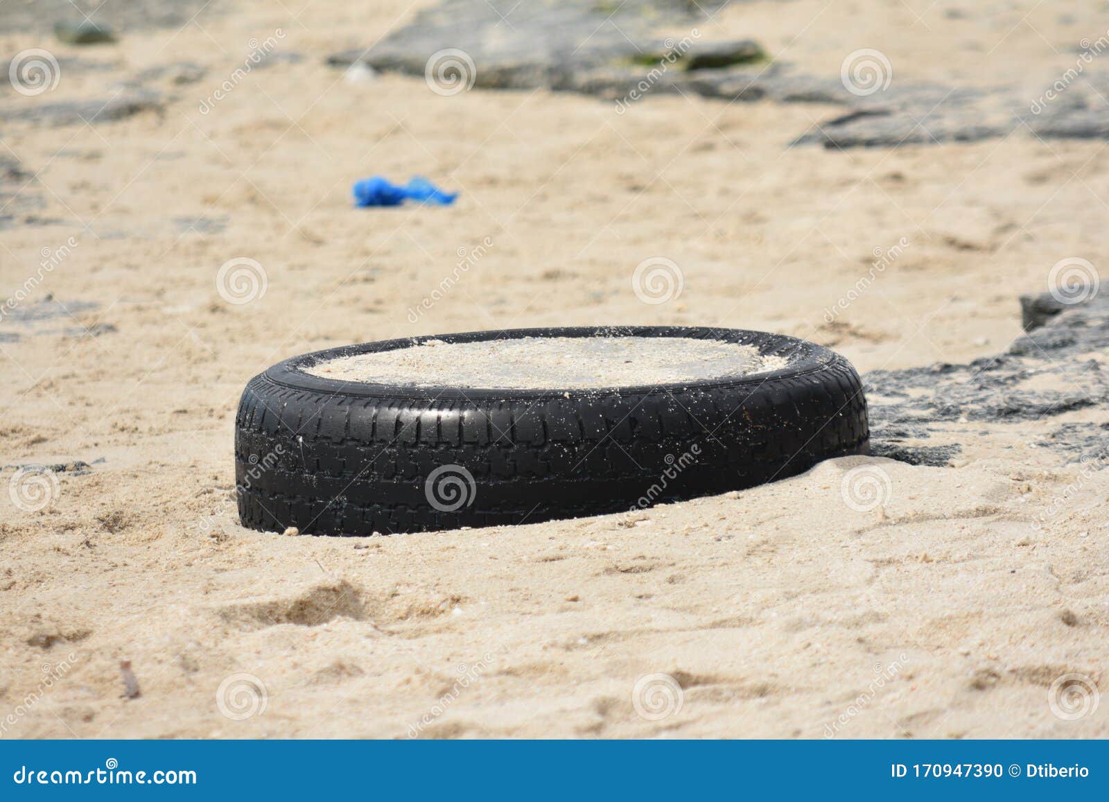 A Rubber Tire on Sandy Beach Editorial Image Image of rubber, coastal