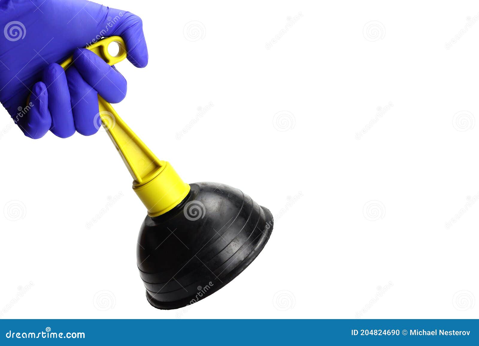 A Toilet With A Plunger Stock Photo | Thinkstock