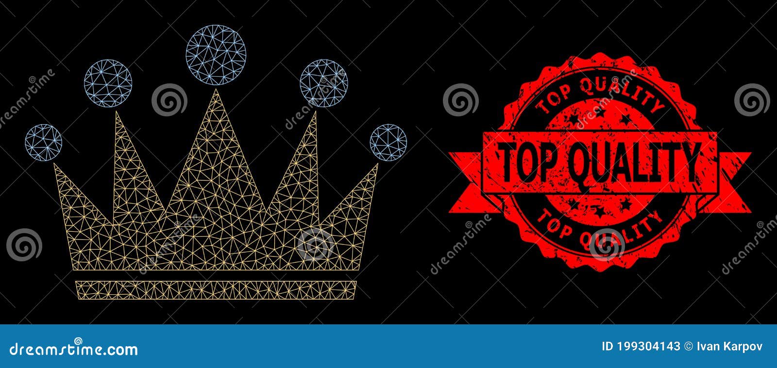 rubber top quality stamp seal and polygonal mesh crown