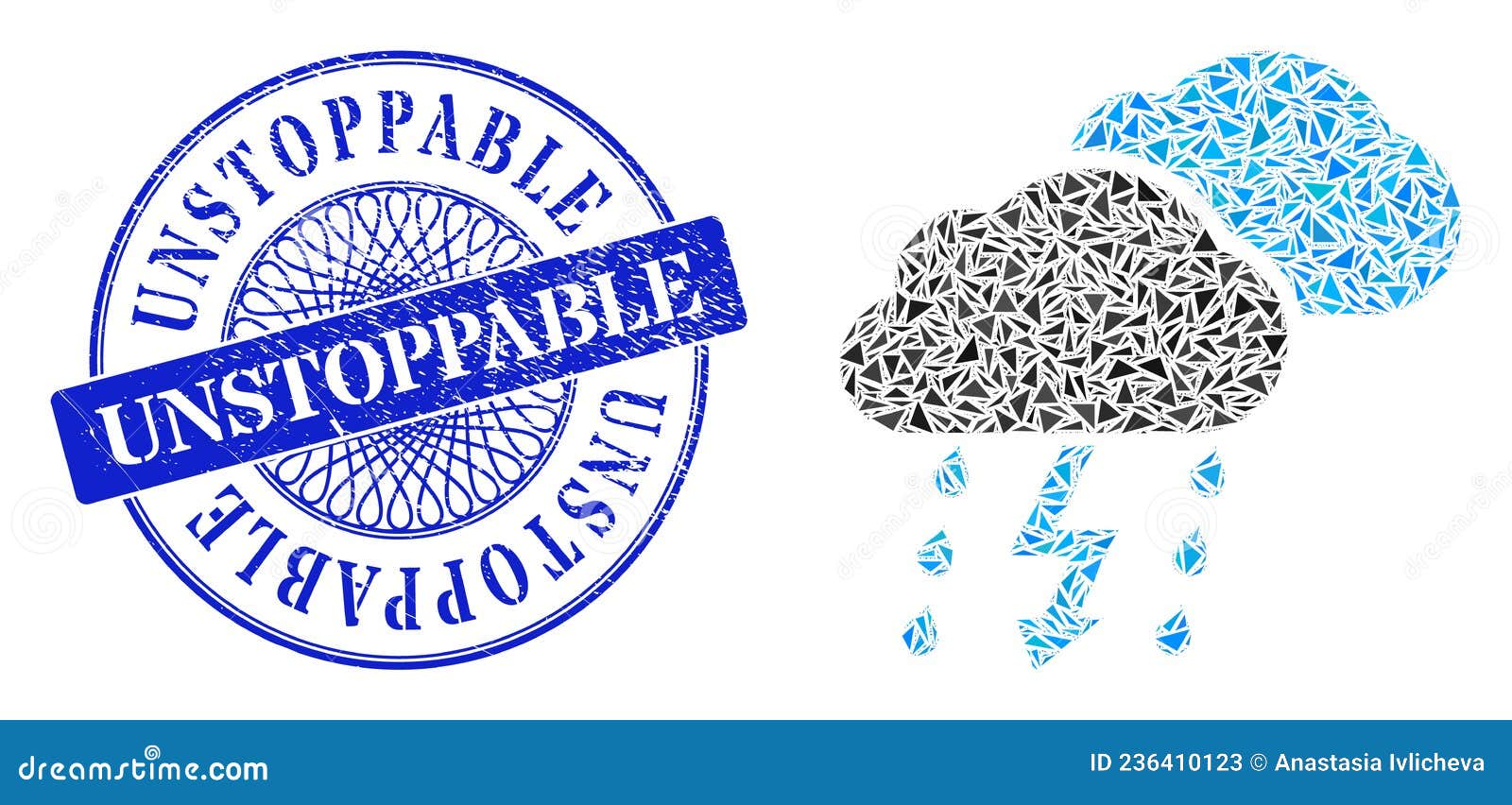 Unstoppable rubber stamp Royalty Free Vector Image