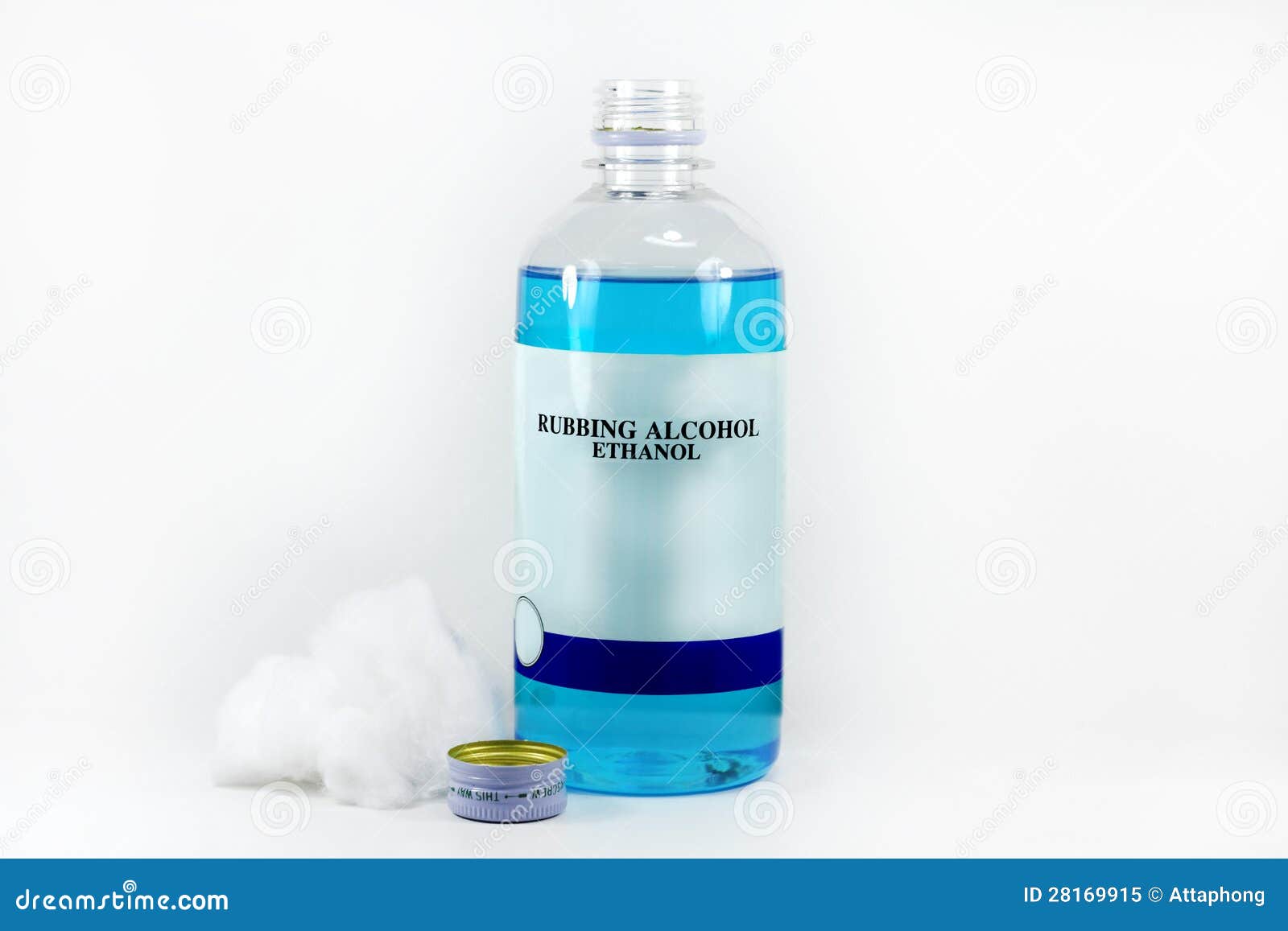 Rubbing Alcohol with Cotton Stock Image Image of disinfect
