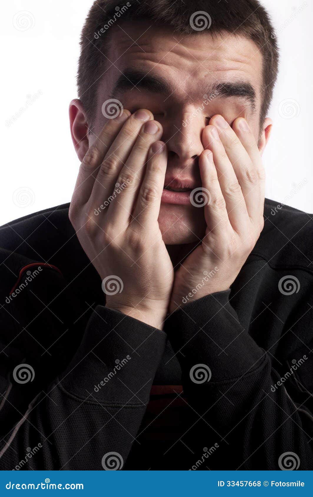 Rubbing eyes stock photo. Image of eyes, exhaustion, rubbing 33457668