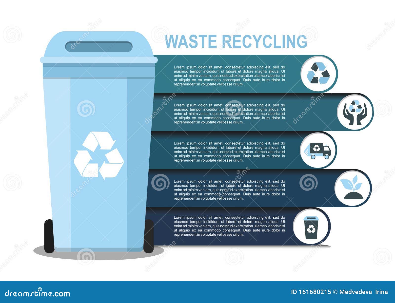 Rubbish Bin For Recycling Different Types Of Waste. Sort Plastic