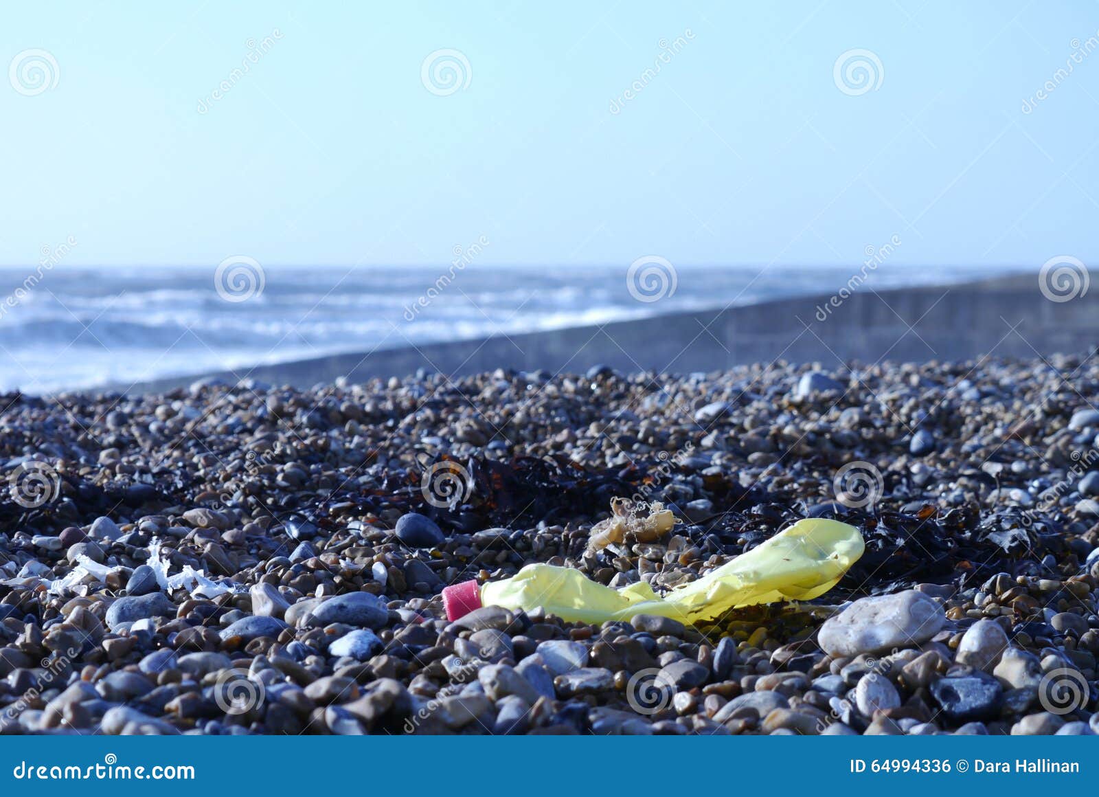Rubbish on Brighton beach stock photo. Image of recycling 64994336