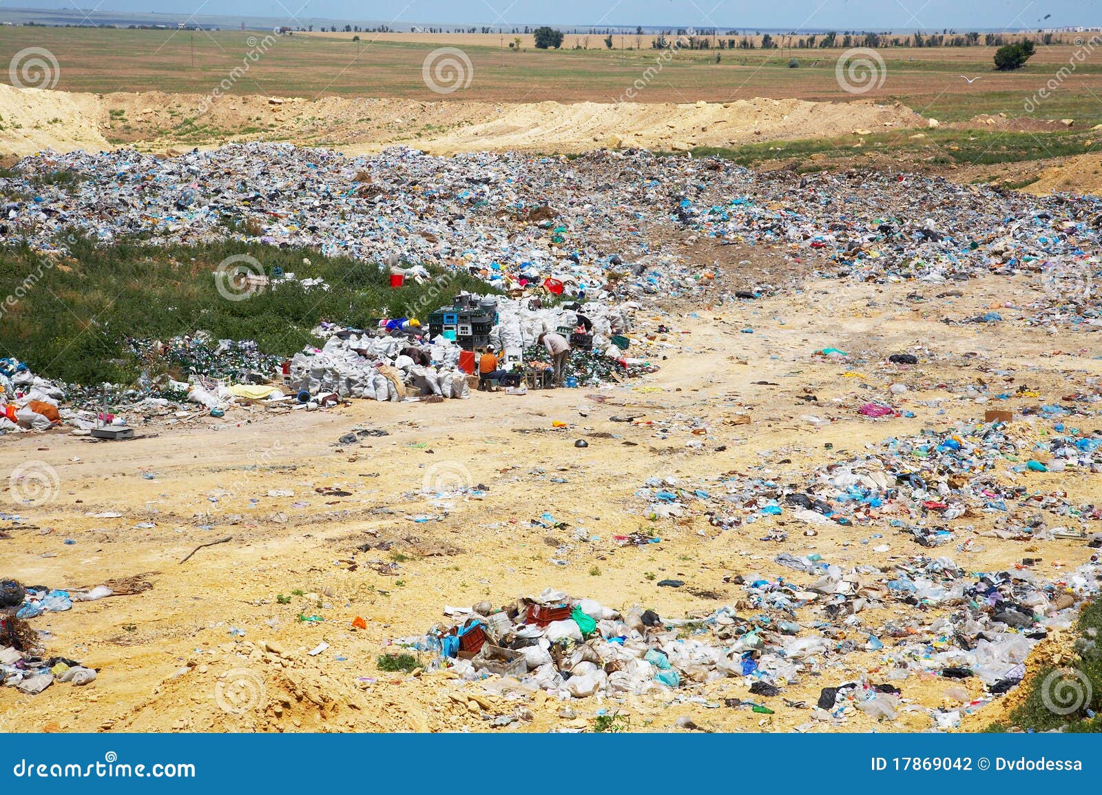 Rubbish Dump and Piople on it Stock Photo Image of pile, outdoors 17869042
